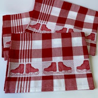 Tea Towel Skates Red