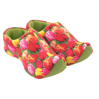 Clog slippers tulip print green size 31/35