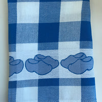 Tea Towel Clogs Blue