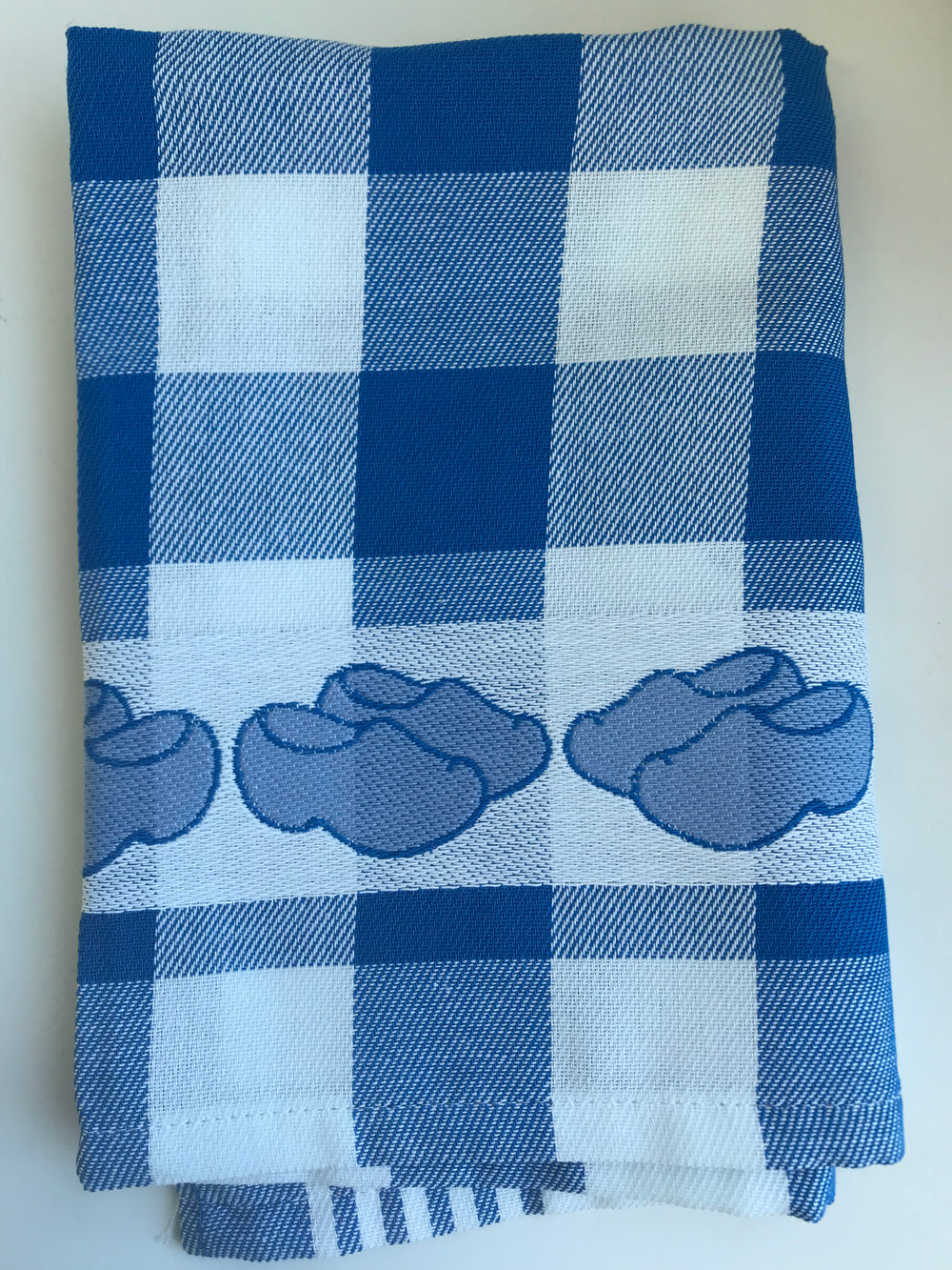 Tea Towel Clogs Blue