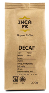 Inca Fe Decaf Peru Beans 200gr